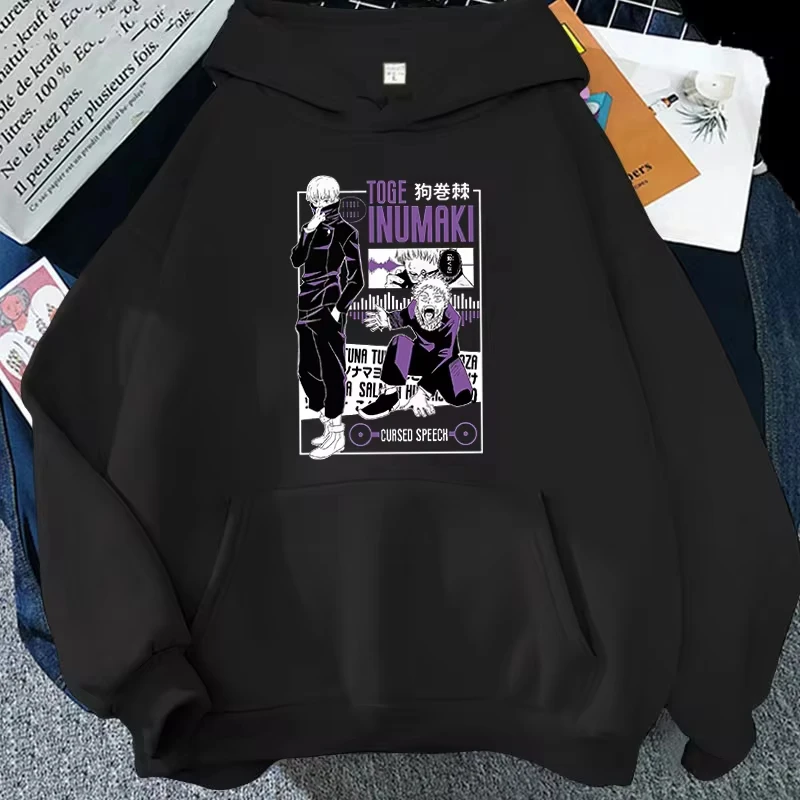 New Anime Inumaki Toge Print Hoodie Women Men Casual Tops Autumn And Winter Sweatshirts Long Sleeve Harajuku Pullover
New Anime Inumaki Toge Print Hoodie Women Men Casual Tops Autumn And Winter Sweatshirts Long Sleeve Harajuku Pullover