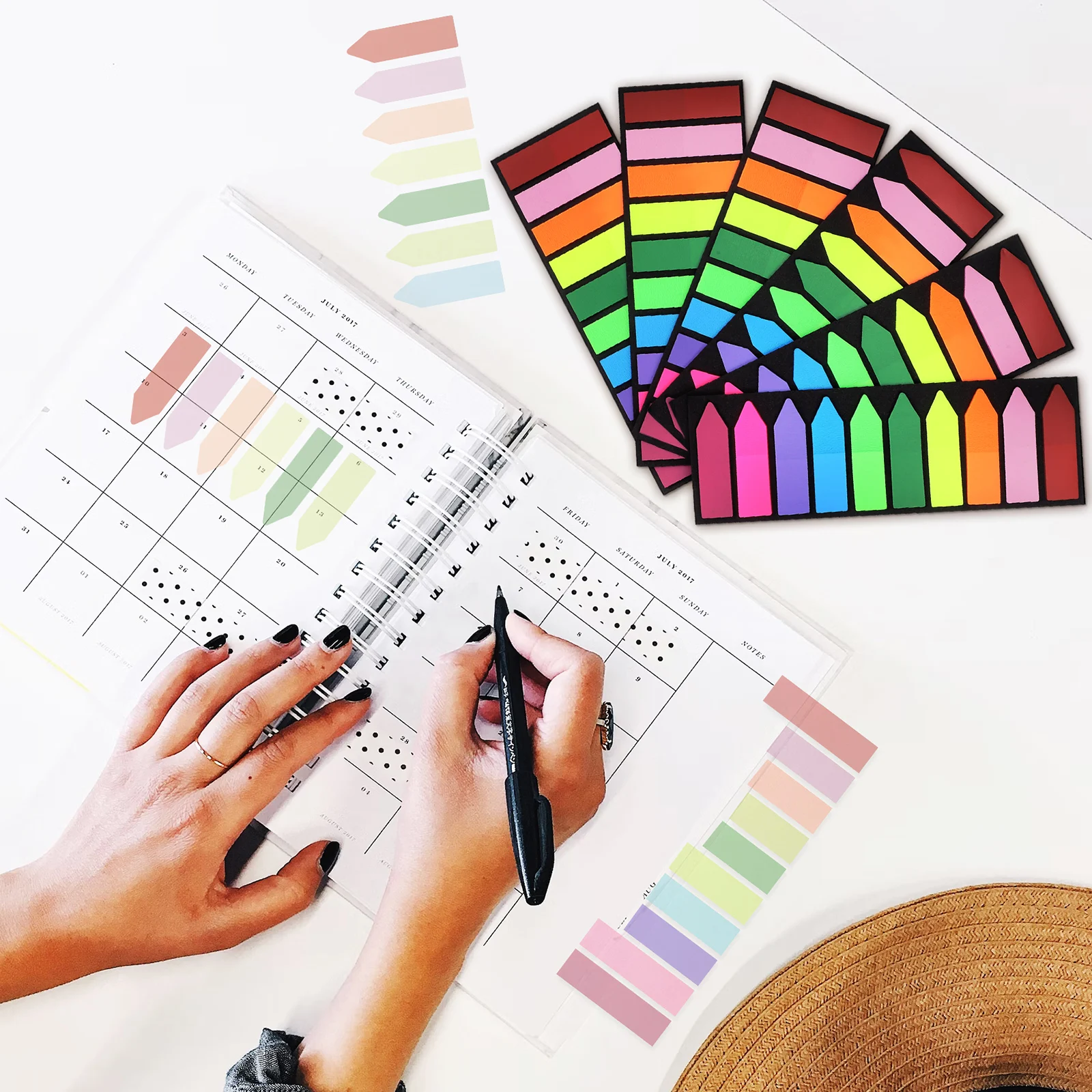 6 Packs Fluorescent Sticky Tabs Notepad 10 Colors Writable Page Markers Smooth Writing Reading Notes Magazines Diaries
6 Packs Fluorescent Sticky Tabs Notepad 10 Colors Writable Page Markers Smooth Writing Reading Notes Magazines Diaries