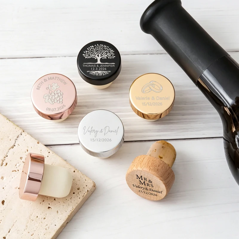 10pcs personalized wine stopper Engraved Custom Wine Cork Wedding Favors for Guests, Anniversary Gift, Groomsman Gift
10pcs personalized wine stopper Engraved Custom Wine Cork Wedding Favors for Guests, Anniversary Gift, Groomsman Gift