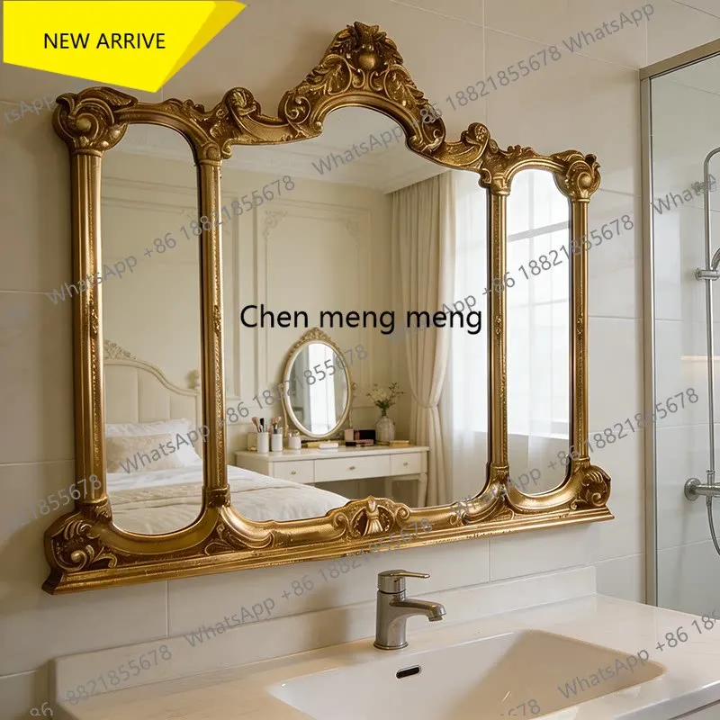 z183 French retro bathroom three-sided bathroom mirror American bathroom with lamp anti-fog mirror
z183 French retro bathroom three-sided bathroom mirror American bathroom with lamp anti-fog mirror