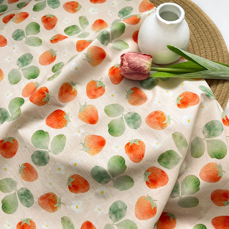 Pastoral Strawberry Printed Cotton Poplin Fabric for Kids Baby Sewing Cloth Dresses Skirt DIY Handmade Patchwork
Pastoral Strawberry Printed Cotton Poplin Fabric for Kids Baby Sewing Cloth Dresses Skirt DIY Handmade Patchwork