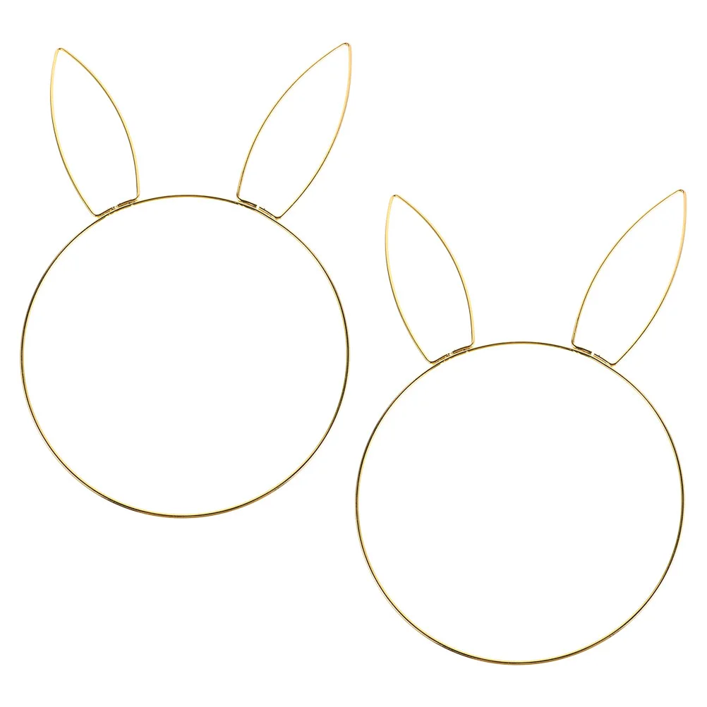 2 Pcs Ring Rabbit Head Hoop Easter Door Wreath Wire Bunny Iron Headgear Silver Craft Decorative
2 Pcs Ring Rabbit Head Hoop Easter Door Wreath Wire Bunny Iron Headgear Silver Craft Decorative