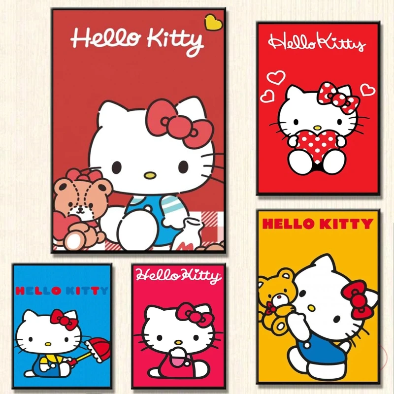 Anime Posters hello kittys red Picture Modular Painting Decorative Hanging Modern Living Room Children's Bedroom Decor
Anime Posters hello kittys red Picture Modular Painting Decorative Hanging Modern Living Room Children's Bedroom Decor
