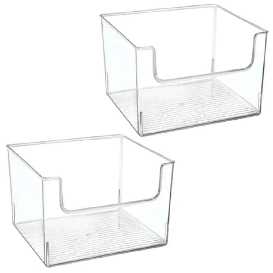 Modern Plastic Open Front Dip Storage Organizer Bin Basket for Bathroom Organization - Vanity Shelf, Cubby, Cabinet, and Closet
Modern Plastic Open Front Dip Storage Organizer Bin Basket for Bathroom Organization - Vanity Shelf, Cubby, Cabinet, and Closet