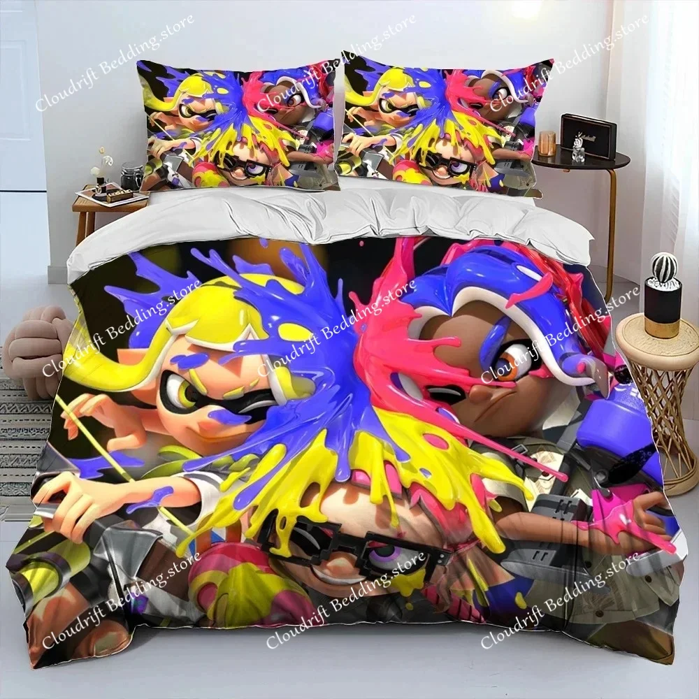 S-Splatoon Game Gamer Cartoon Comforter Bedding Set,Duvet Cover Bed Set Quilt Cover Pillowcase,King Queen Size Bedding Set Boys
S-Splatoon Game Gamer Cartoon Comforter Bedding Set,Duvet Cover Bed Set Quilt Cover Pillowcase,King Queen Size Bedding Set Boys