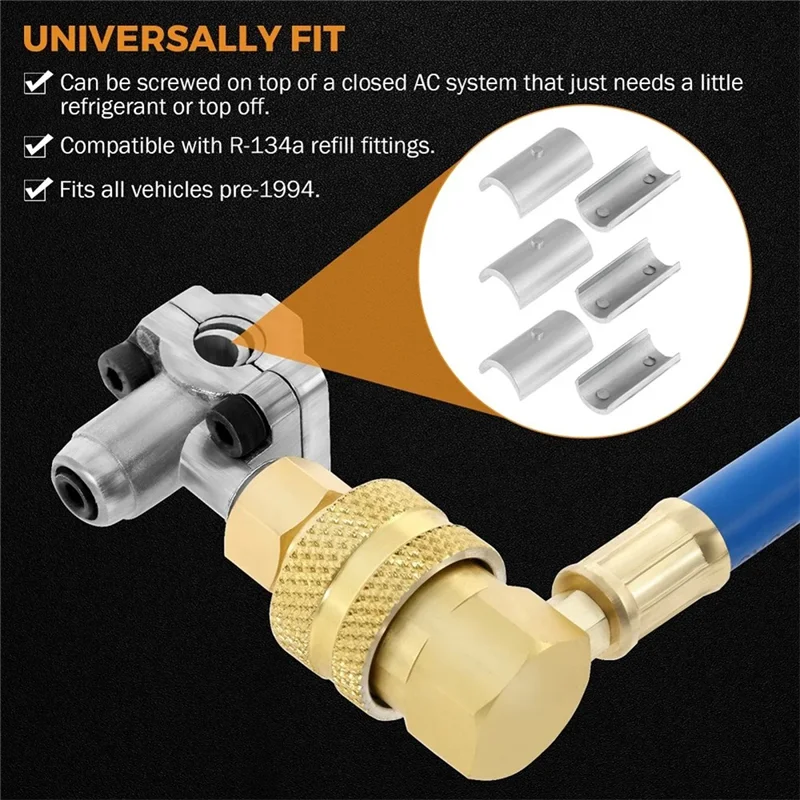 BPV31 Hose Refrigerant Valve Piercing U-Type Piercing Tap Valve Kit Hose Refrigerant Tap With Gauge R134A
BPV31 Hose Refrigerant Valve Piercing U-Type Piercing Tap Valve Kit Hose Refrigerant Tap With Gauge R134A