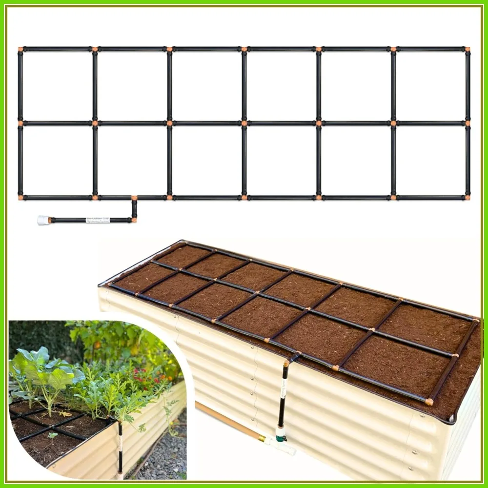 Raised Garden Bed Drip Irrigation System, 22.5x66, Pre-Assembled Grid, Even Watering
Raised Garden Bed Drip Irrigation System, 22.5x66, Pre-Assembled Grid, Even Watering