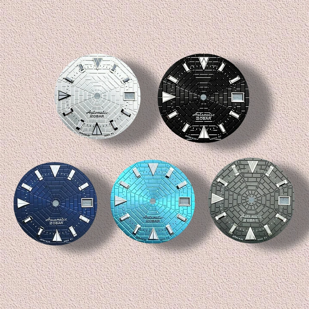 28.5mm High Quality S Logo NH35 Dial Sunray Dial Suitable For NH35/NH36 Movement Spider Web Green Luminous NH35 Accessories
28.5mm High Quality S Logo NH35 Dial Sunray Dial Suitable For NH35/NH36 Movement Spider Web Green Luminous NH35 Accessories