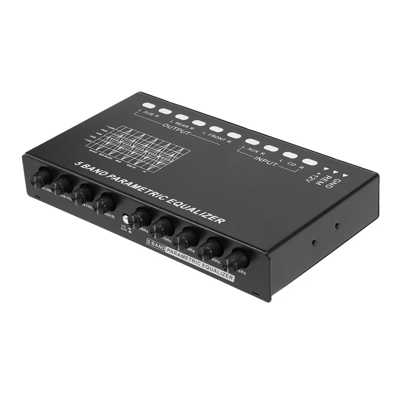 Car Audio Equalizer, Adjustable EQ Car Amplifier Graphic Equalizer With CD/AUX Input Select Switch,Black
Car Audio Equalizer, Adjustable EQ Car Amplifier Graphic Equalizer With CD/AUX Input Select Switch,Black