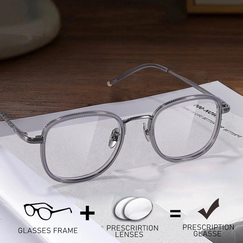 New Vintage Engrave Optical Gray Glasses Titanium Eyewear 1.56 1.61 Myopia ADD Prescription Progressive Eyeglasses
New Vintage Engrave Optical Gray Glasses Titanium Eyewear 1.56 1.61 Myopia ADD Prescription Progressive Eyeglasses