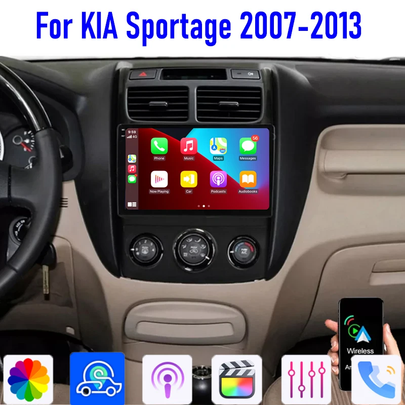 9" For KIA Sportage 2007-2013 Car Stereo Radio Head Unit Wireless Apple Carplay Android 13 Auto Intelligent System GPS 64GB WIFI
9" For KIA Sportage 2007-2013 Car Stereo Radio Head Unit Wireless Apple Carplay Android 13 Auto Intelligent System GPS 64GB WIFI