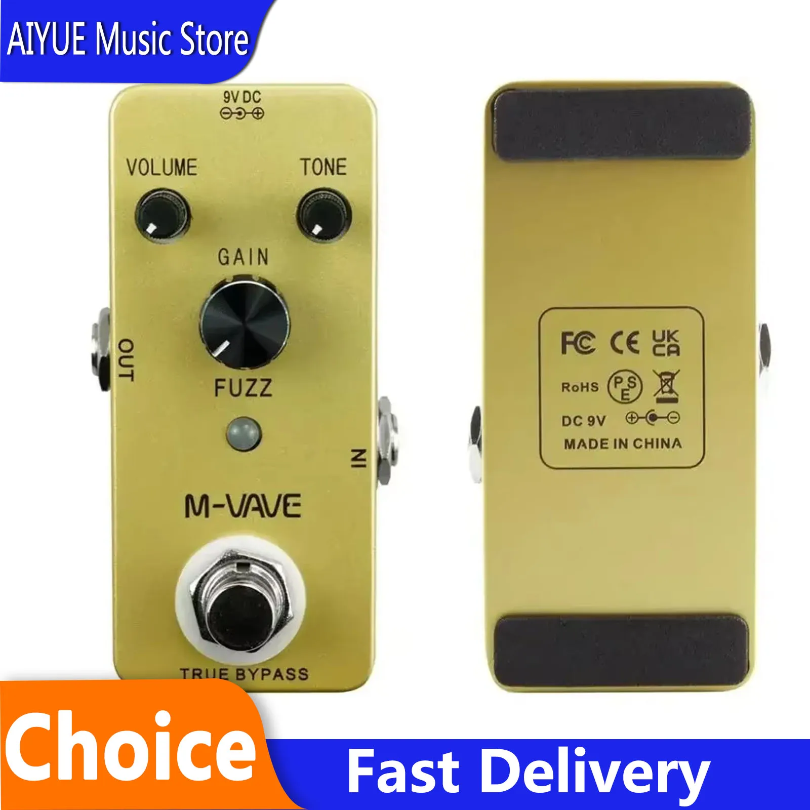 M-VAVE FUZZ Guitar Effect Pedal Vintage FUZZ Warm and Round Distortion Monoblock Effect True Bypass Pedal Electric Guitar Parts
M-VAVE FUZZ Guitar Effect Pedal Vintage FUZZ Warm and Round Distortion Monoblock Effect True Bypass Pedal Electric Guitar Parts