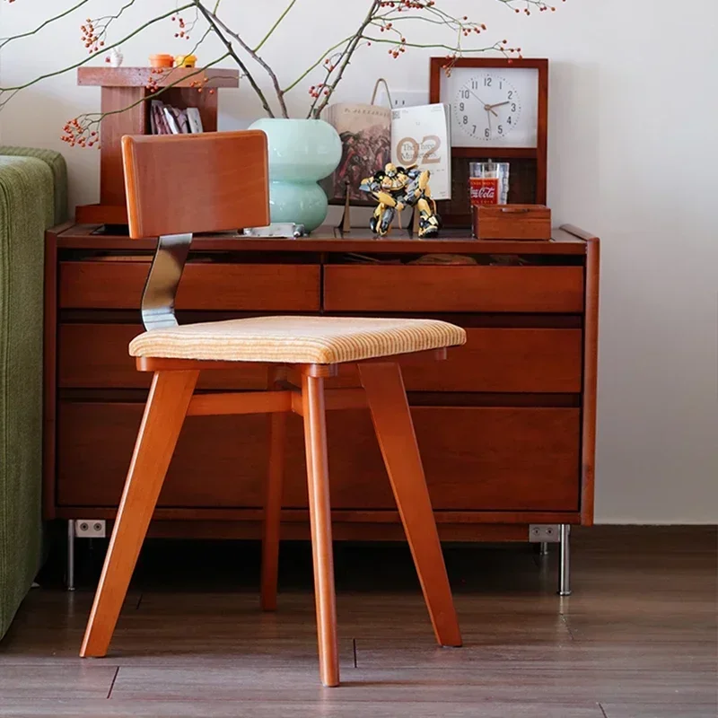 Home simple and comfortable home retro dining chair designer solid wood backrest mid-century single furniture small apartment
Home simple and comfortable home retro dining chair designer solid wood backrest mid-century single furniture small apartment