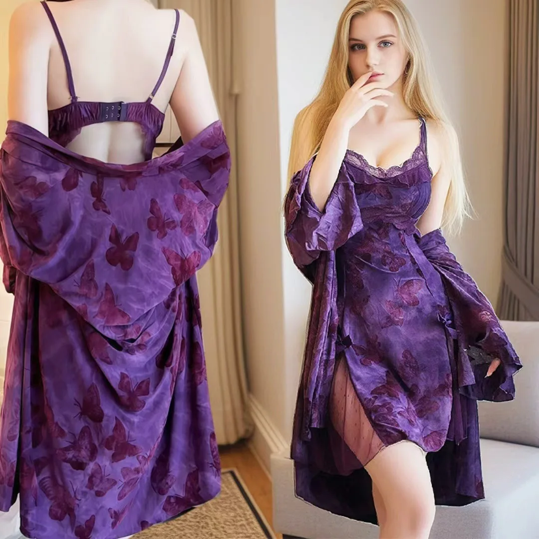 2026 Spring/Summer Sexy Plus Size Printed Nightgown/Loungewear Sweet Deep V-Neck Camisole/Robe Nightgown
2026 Spring/Summer Sexy Plus Size Printed Nightgown/Loungewear Sweet Deep V-Neck Camisole/Robe Nightgown