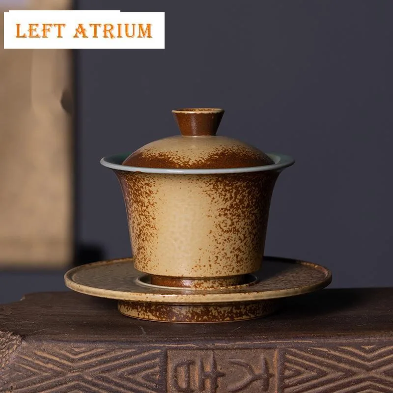 175ml Vintage Wood-fired Porcelain Horseshoe Gaiwan Longquan Celadon Hands Grab Tea Tureen Tea Making Cover Bowl Cafe Collection
175ml Vintage Wood-fired Porcelain Horseshoe Gaiwan Longquan Celadon Hands Grab Tea Tureen Tea Making Cover Bowl Cafe Collection