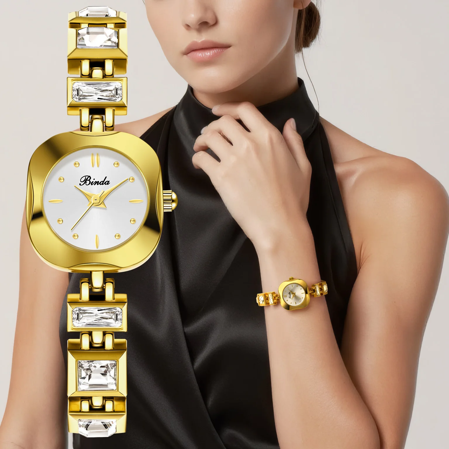 Женские кварцевые часы Binda с квадратным корпусом и кристаллами – водонепроницаемые наручные часы с браслетом, водонепроницаемостью до 30 метров, подарочной коробкой и регулятором длины ремешка
Женские кварцевые часы Binda с квадратным корпусом и кристаллами – водонепроницаемые наручные часы с браслетом, водонепроницаемостью до 30 метров, подарочной коробкой и регулятором длины ремешка
