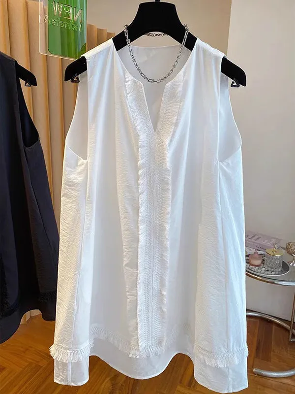 plus Size Summer Dress Vest Style Sleeveless Women's Fashion Tassel Trim Short Skirt Korean Version A-Line Polyester Fiber
plus Size Summer Dress Vest Style Sleeveless Women's Fashion Tassel Trim Short Skirt Korean Version A-Line Polyester Fiber