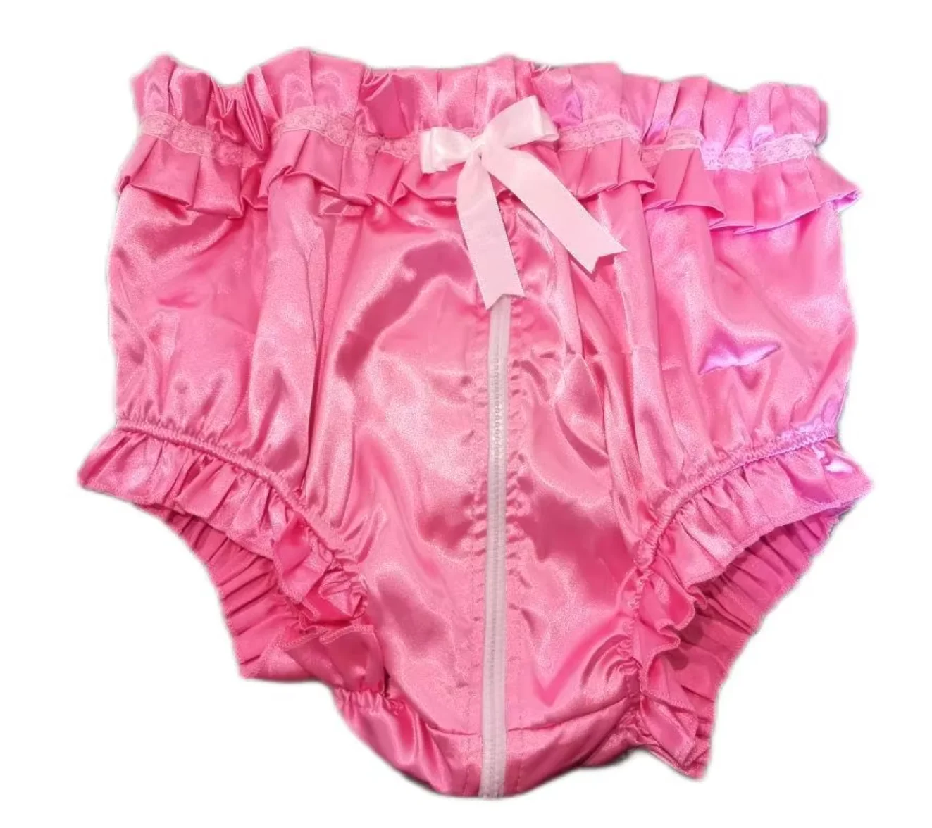 Pink Panties with Zipper in the Middle That Can Be Opened Bow Knot Inlaid with Elastic Elastic Pleats at the Waist
Pink Panties with Zipper in the Middle That Can Be Opened Bow Knot Inlaid with Elastic Elastic Pleats at the Waist