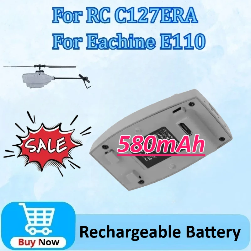 3.7V 580mAh for RC ERA C127 for Sentry for Eachine E110 4CH Spy Camera Electric Remote Control Helicopter Rechargeable Battery 
3.7V 580mAh for RC ERA C127 for Sentry for Eachine E110 4CH Spy Camera Electric Remote Control Helicopter Rechargeable Battery