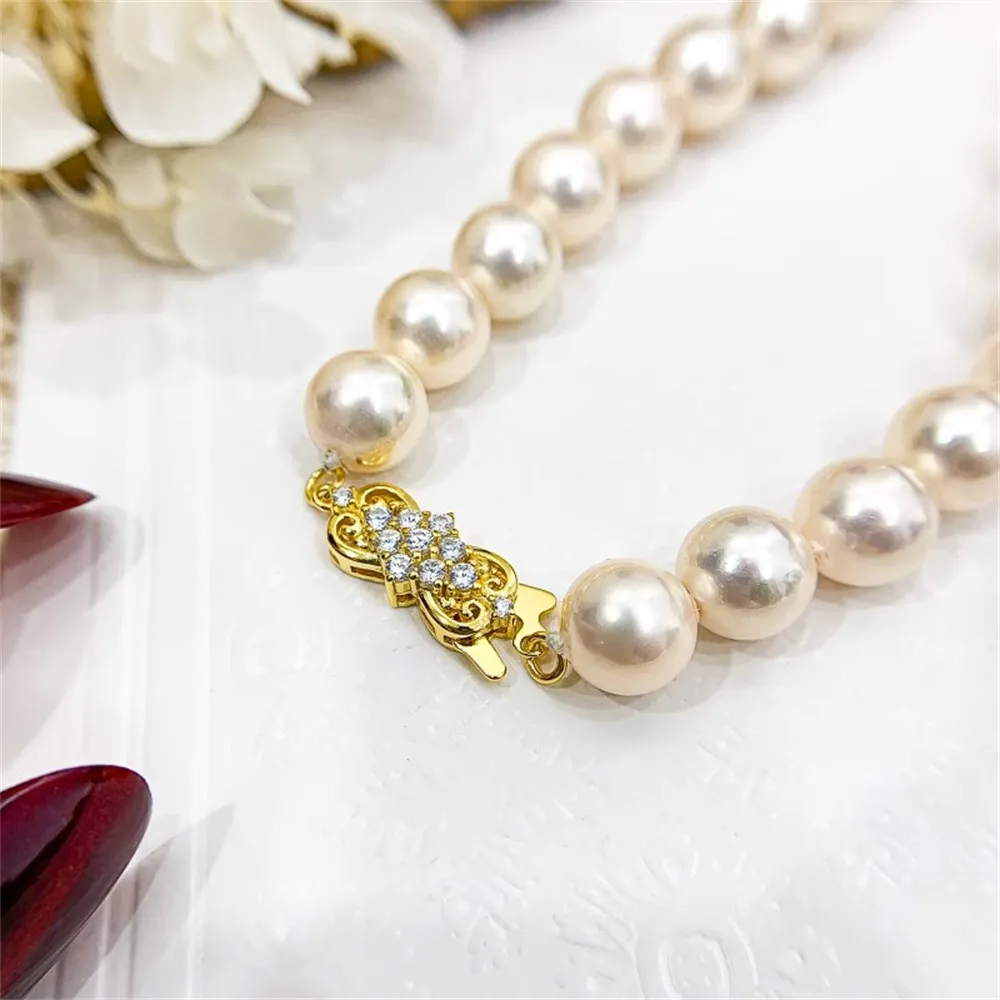 DIY Pearl Accessories S925 Sterling Silver Single Breasted Insert Buckle Bracelet Necklace Sweater Chain Handmade Beaded Buckle
DIY Pearl Accessories S925 Sterling Silver Single Breasted Insert Buckle Bracelet Necklace Sweater Chain Handmade Beaded Buckle