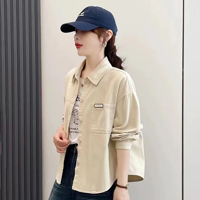 plus Size Women's Denim irt Jaet Loose Casual Versatile Autumn Winter New Sle Commute Artistic ort Length Collar
plus Size Women's Denim irt Jaet Loose Casual Versatile Autumn Winter New Sle Commute Artistic ort Length Collar