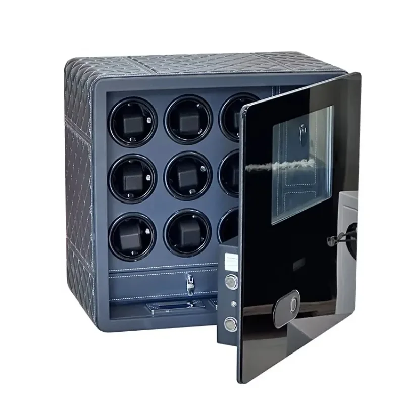 【Fashionable】Weierxin Safe Black Leather Watch Winder Tempered Glass Digital Fingerprint Combination Deposit Safe Box
【Fashionable】Weierxin Safe Black Leather Watch Winder Tempered Glass Digital Fingerprint Combination Deposit Safe Box