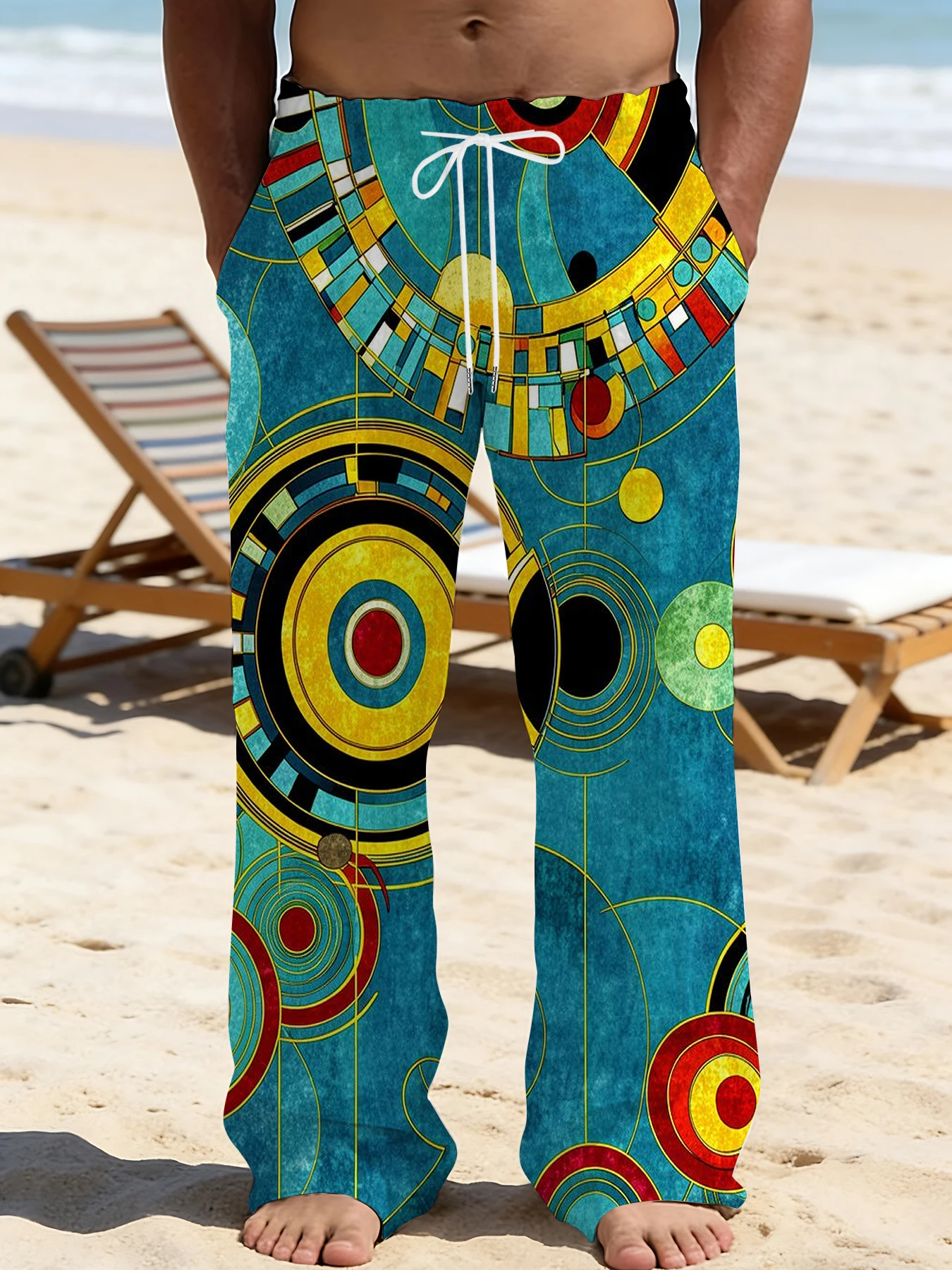 2026 Men's Printed Straight Leg Pants Abstract Art Red Black Pattern Drawstring Waist Loose Fit Casual Summer Beach Fashion
2026 Men's Printed Straight Leg Pants Abstract Art Red Black Pattern Drawstring Waist Loose Fit Casual Summer Beach Fashion