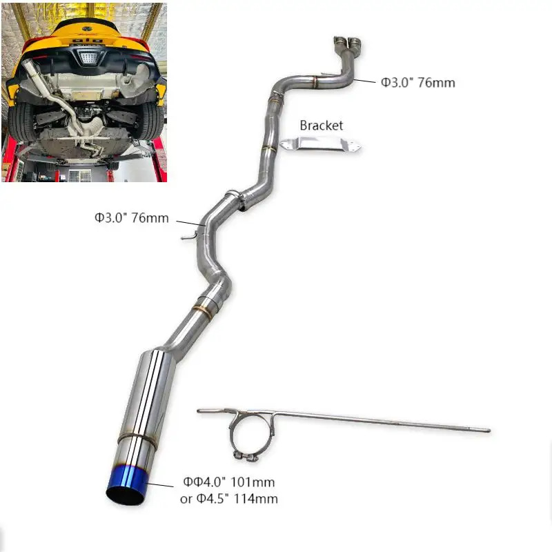Racing F80 Single Exit Exhaust For BMW M3/M4 F80/F82 3.0T 2014-2019 Performance Car 3inch Exhaust Catback Systems With Bracket
Racing F80 Single Exit Exhaust For BMW M3/M4 F80/F82 3.0T 2014-2019 Performance Car 3inch Exhaust Catback Systems With Bracket