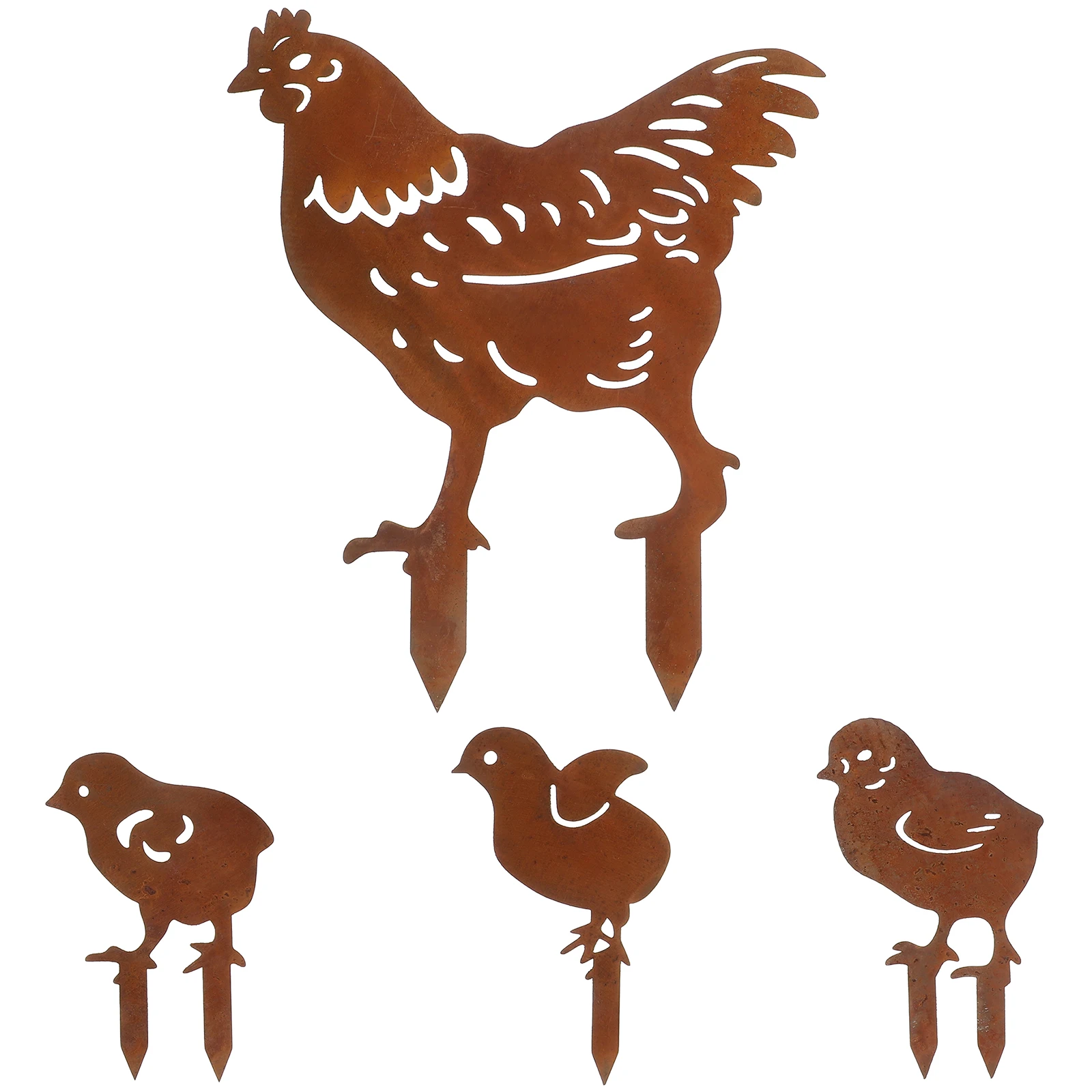 Metal Hollow Decorative Chicken Sign Stakes Outdoor Statue Iron Garden Lawn Chick Stake Yard Decorations Chicken Accessories
Metal Hollow Decorative Chicken Sign Stakes Outdoor Statue Iron Garden Lawn Chick Stake Yard Decorations Chicken Accessories