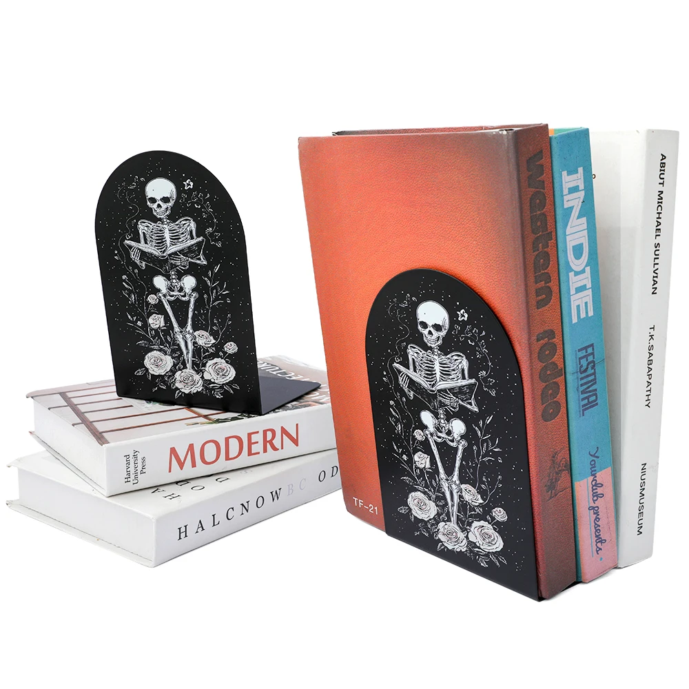 Black Office Bookshelf Book Hugger Skull Pattern Reading Hobbyist Book Categorization Desk Decor for Students
Black Office Bookshelf Book Hugger Skull Pattern Reading Hobbyist Book Categorization Desk Decor for Students