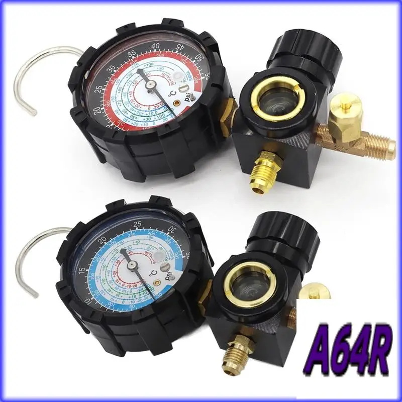 R4-Air Conditioner Refrigerant Pressure Gauge For R410A 134A R22 R404A A/C Diagnostic Refrigerant Charging Tool
R4-Air Conditioner Refrigerant Pressure Gauge For R410A 134A R22 R404A A/C Diagnostic Refrigerant Charging Tool