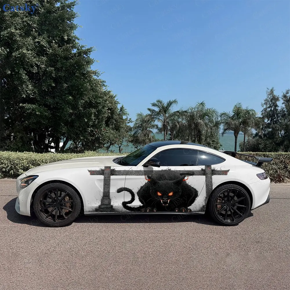 2pcs Black Cat & Japanese Shrine Car Side Wraps, Self-Adhesive PVC Waterproof & Scratch-Resistant Stickers, Car Accessory Gift
2pcs Black Cat & Japanese Shrine Car Side Wraps, Self-Adhesive PVC Waterproof & Scratch-Resistant Stickers, Car Accessory Gift