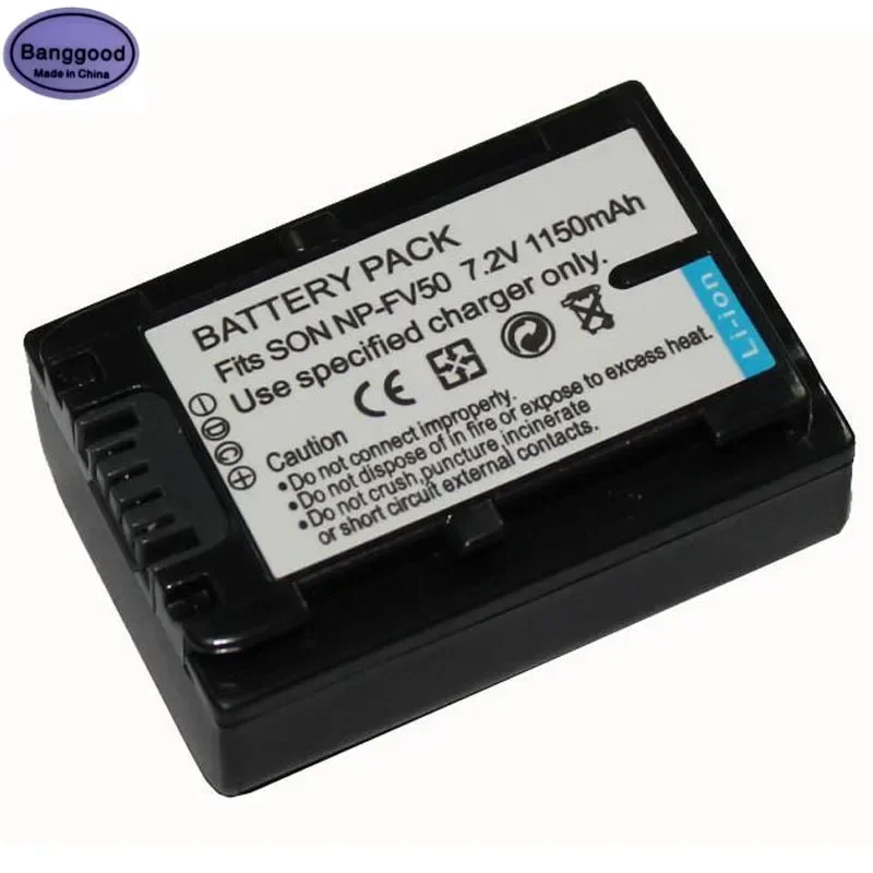 7.2V 1150mAh NP-FV50 NP FV50 Digital Camera Battery Pack For Sony HDR-SR68 DCR-SX85 DCR-SR20E DCR-SR21E HDR-CX190 HDR-CX130
7.2V 1150mAh NP-FV50 NP FV50 Digital Camera Battery Pack For Sony HDR-SR68 DCR-SX85 DCR-SR20E DCR-SR21E HDR-CX190 HDR-CX130