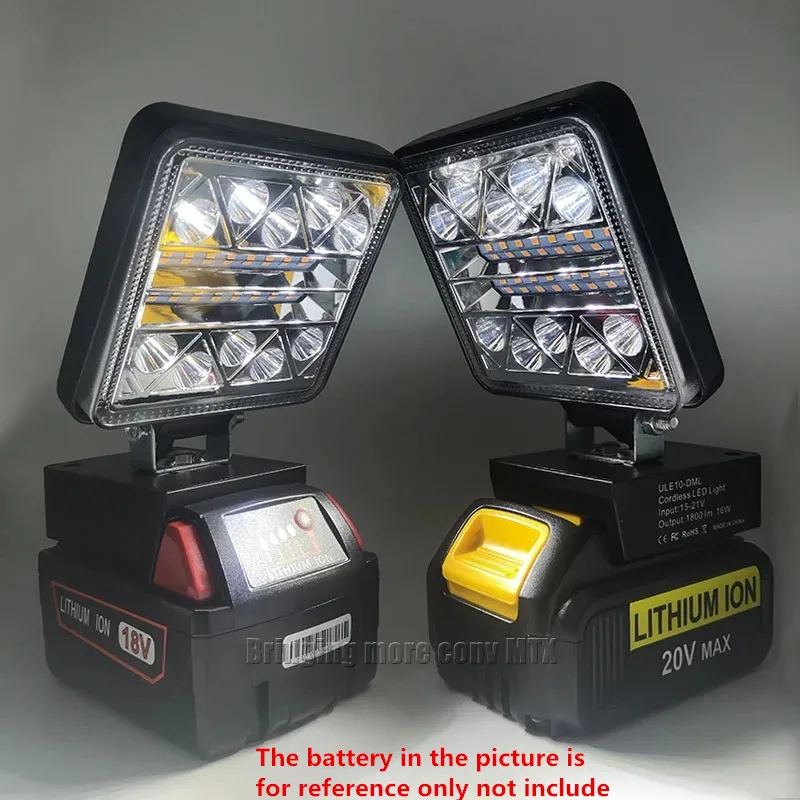 Work Light Led floodlight for Dewalt DCB180 DCB181 DCB200 DCB205&for Milwaukee M18 li-ion Battery fit for Outdoor Flashlight
Work Light Led floodlight for Dewalt DCB180 DCB181 DCB200 DCB205&for Milwaukee M18 li-ion Battery fit for Outdoor Flashlight