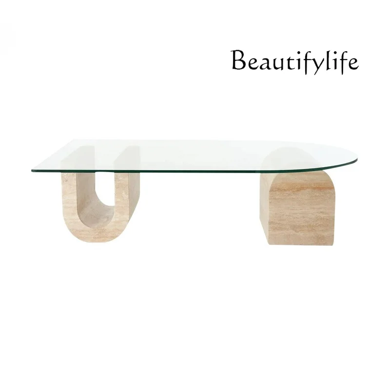 Wabi Sansan light luxury living room tempered glass coffee table rectangular simple designer coffee table
Wabi Sansan light luxury living room tempered glass coffee table rectangular simple designer coffee table