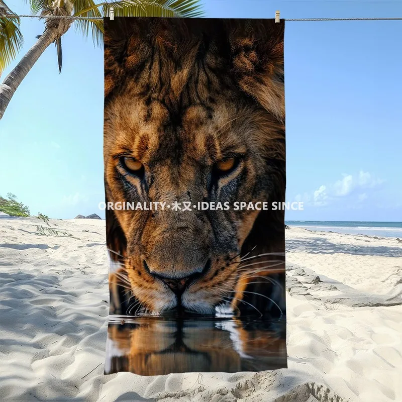 Lion Close-Up Print Beach Towel Patterned Sunscreen And Windproof Suitable For Swimming Pool Camping Travel
Lion Close-Up Print Beach Towel Patterned Sunscreen And Windproof Suitable For Swimming Pool Camping Travel
