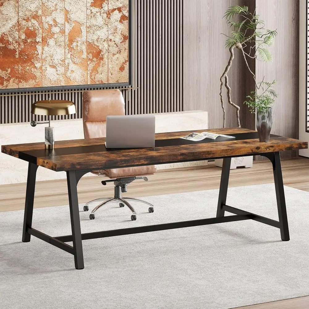 70.86 Large Executive Office Desk with Metal Frame for Study or Home Office
70.86 Large Executive Office Desk with Metal Frame for Study or Home Office