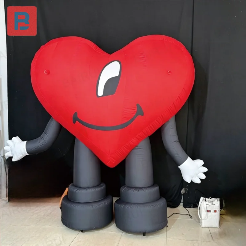Inflatable heart-shaped doll, with blower, cartoon inflatable heart-shaped character doll, festive decoration
Inflatable heart-shaped doll, with blower, cartoon inflatable heart-shaped character doll, festive decoration