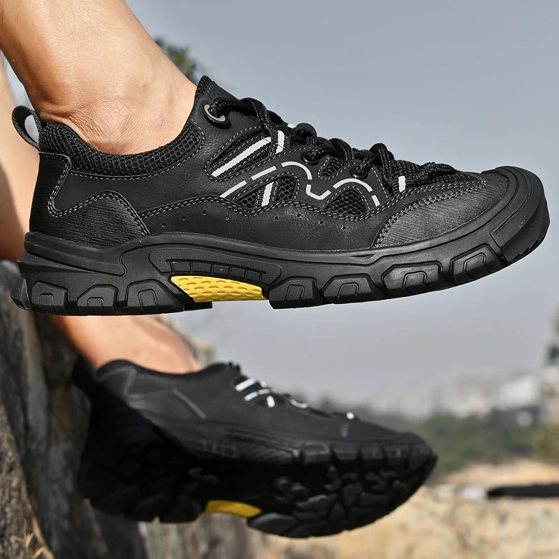 Summer Daily Breathable Men Quality Comfort Mesh Shoes Leather Casual Mesh Shoes Fashion Outdoor Non-slip Sports Climbing Shoes
Summer Daily Breathable Men Quality Comfort Mesh Shoes Leather Casual Mesh Shoes Fashion Outdoor Non-slip Sports Climbing Shoes