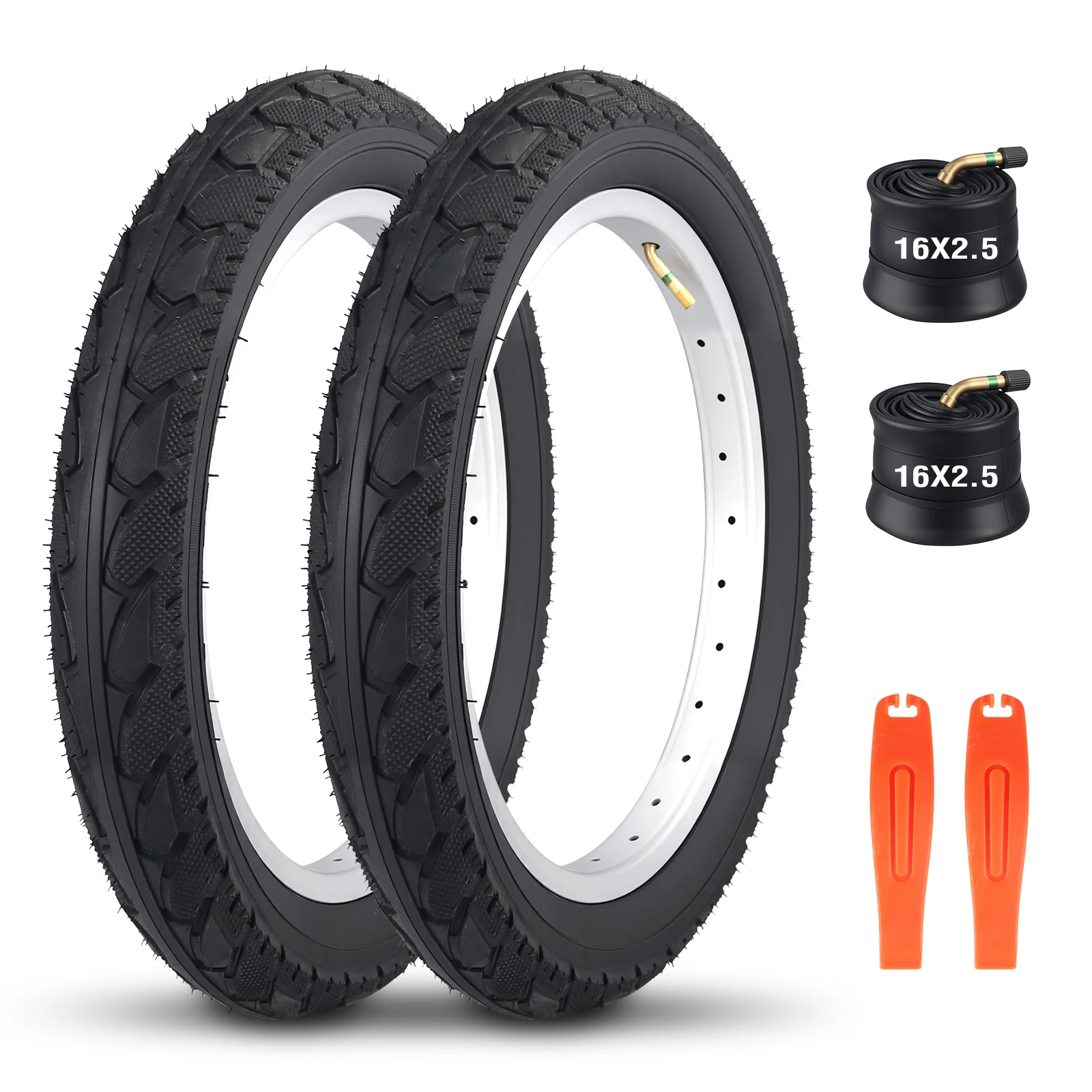 ZUKKA 16×2.5 Bicycle Tire and Inner Tube Set, Foldable Anti-Slip MTB Tyre with 45° Schrader Valve for Electric Bike Tricycle Kid
ZUKKA 16×2.5 Bicycle Tire and Inner Tube Set, Foldable Anti-Slip MTB Tyre with 45° Schrader Valve for Electric Bike Tricycle Kid