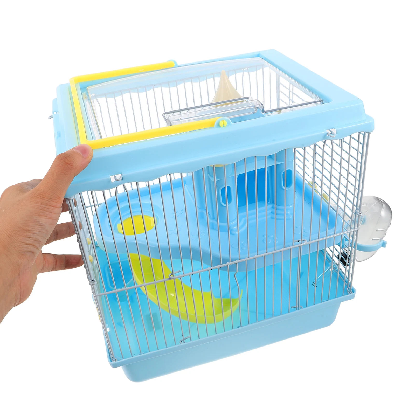 2 Layers Plastic Hamster Portable Travel Carrier Castle Style Running Wheel Slide Water Bottle Food Bowl Mice Gerbils Habitat
2 Layers Plastic Hamster Portable Travel Carrier Castle Style Running Wheel Slide Water Bottle Food Bowl Mice Gerbils Habitat