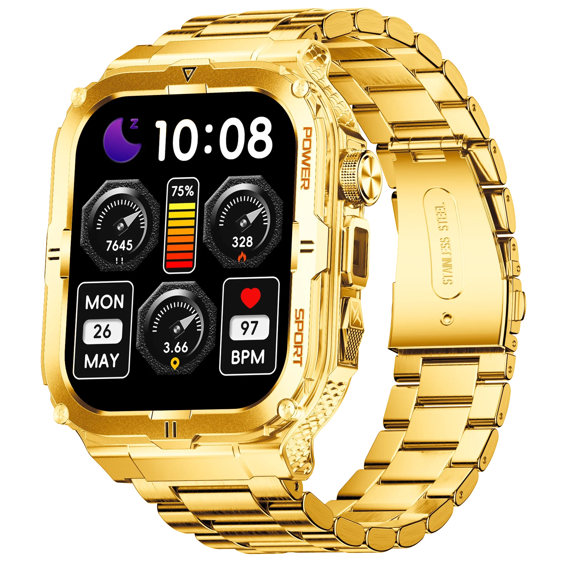 Men's 1.96 Inch AMOLED Military GPS Track Smart Watch with Heart Rate Monitor IP68 Waterproof for Android IOS Sports Outdoor
Men's 1.96 Inch AMOLED Military GPS Track Smart Watch with Heart Rate Monitor IP68 Waterproof for Android IOS Sports Outdoor