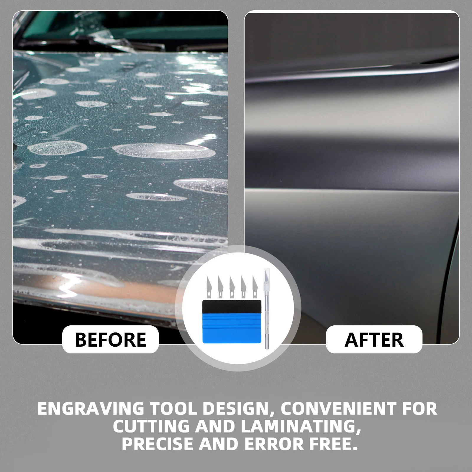 Car Film Tools Vinyl Wrap Kit Sturdy Steel Aluminum Alloy Handheld Auto Wrapping Efficient Squeegee Smoothing Tint for Vehicle
Car Film Tools Vinyl Wrap Kit Sturdy Steel Aluminum Alloy Handheld Auto Wrapping Efficient Squeegee Smoothing Tint for Vehicle