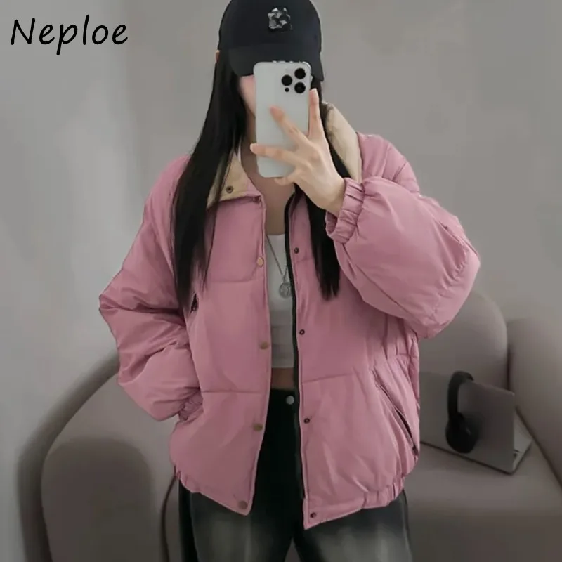 Neploe Korean Sweet College Style Cotton Coat Femme 2025 Winter Candy Color Lapel Collar Long Sleeve Single Breasted Parkas
Neploe Korean Sweet College Style Cotton Coat Femme 2025 Winter Candy Color Lapel Collar Long Sleeve Single Breasted Parkas