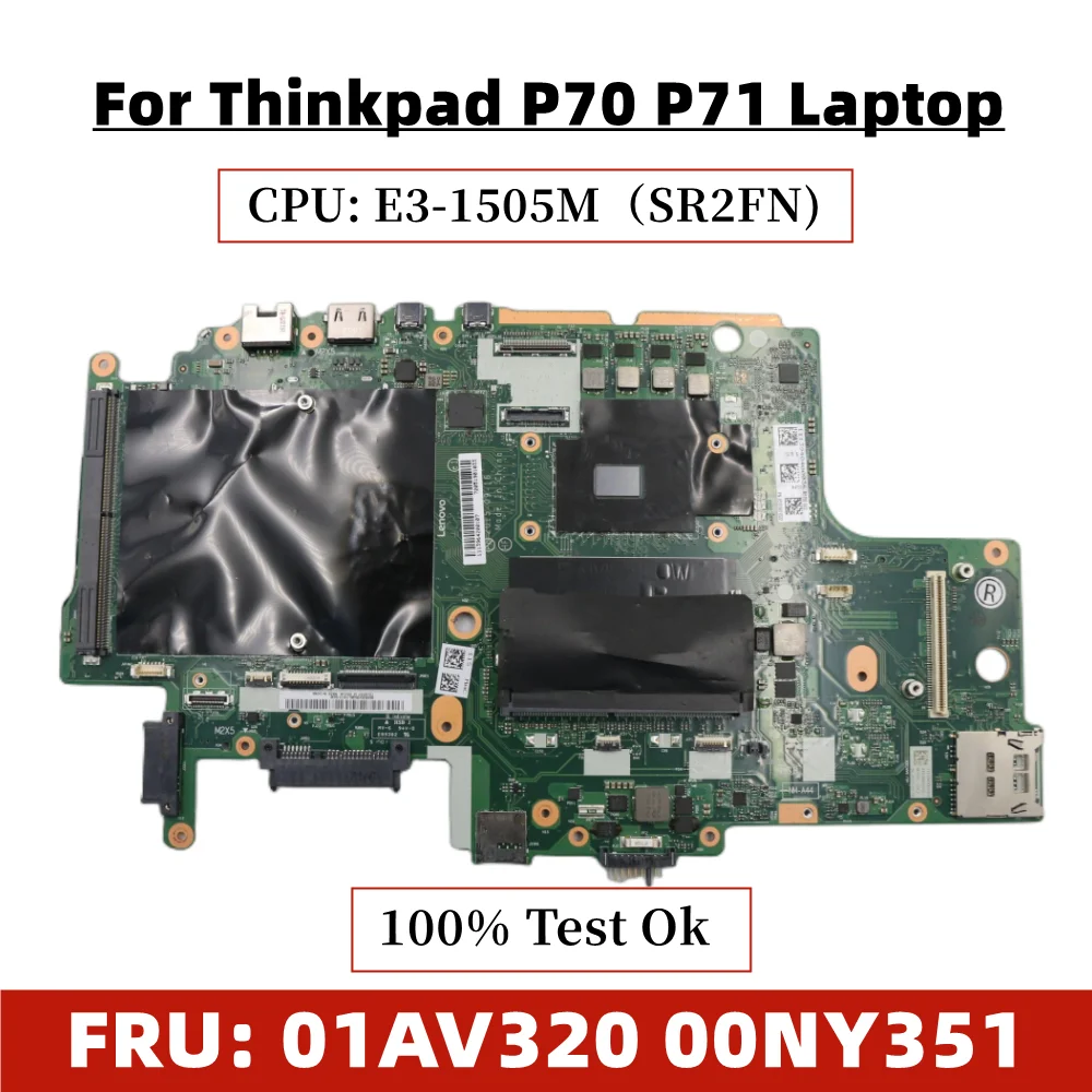 Используется для материнской платы ноутбука Lenovo Thinkpad P70 P71, материнская плата M-A441 центрального процессора, FRU 01AV320 01AV389 100%, протестированная работа
Используется для материнской платы ноутбука Lenovo Thinkpad P70 P71, материнская плата M-A441 центрального процессора, FRU 01AV320 01AV389 100%, протестированная работа