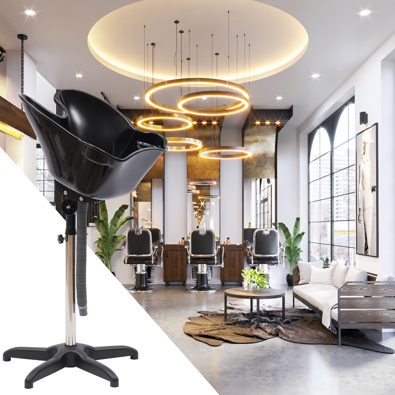 Portable Height Adjustable Salon Deep Shampoo Basin, Basin with Drain Hose, Home Barber Shop, Beauty Salon Spa
Portable Height Adjustable Salon Deep Shampoo Basin, Basin with Drain Hose, Home Barber Shop, Beauty Salon Spa