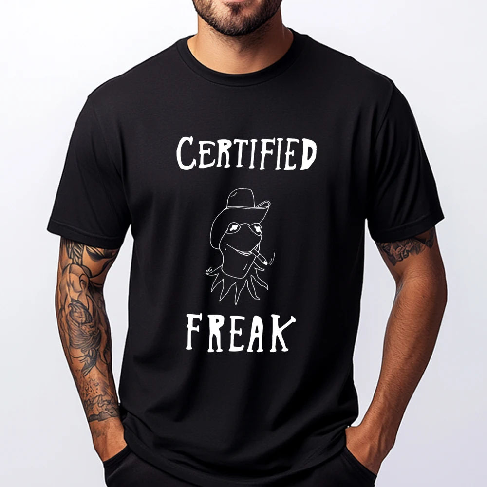 Certified Freak Frog Meme Men Clothes Luxury T-Shirt Cotton Comfort Designer Clothes Graphic Tee Shirt Alphabet
Certified Freak Frog Meme Men Clothes Luxury T-Shirt Cotton Comfort Designer Clothes Graphic Tee Shirt Alphabet