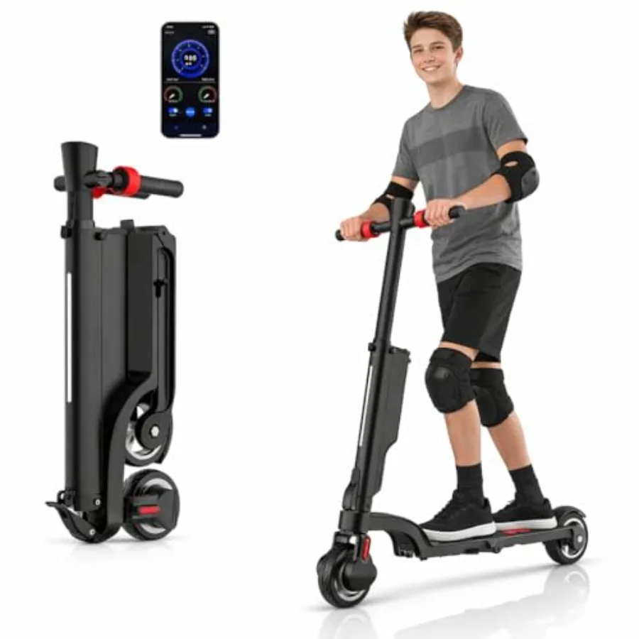 Commuting scooter for kids 12+, aluminum alloy frame, black, triple folding design with removable battery, 350W motor, 5.5 soli
Commuting scooter for kids 12+, aluminum alloy frame, black, triple folding design with removable battery, 350W motor, 5.5 soli