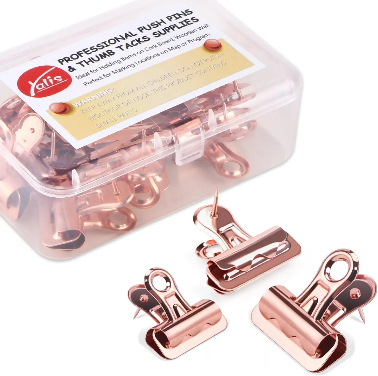15 Pcs No Hole Push Pin Clips for Paper, Creative Office Supplies, Rose Gold
15 Pcs No Hole Push Pin Clips for Paper, Creative Office Supplies, Rose Gold