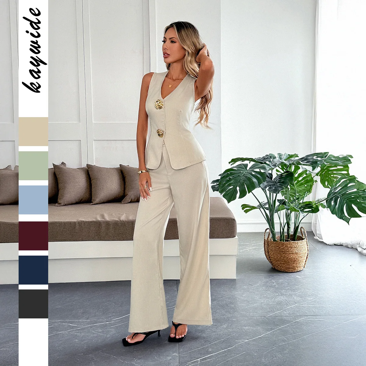 Elegant And Simple Style Vest And Straight-leg Pants Women's Summer Two-piece Suit 2026 Summer Women's Clothing Bandage Midi
Elegant And Simple Style Vest And Straight-leg Pants Women's Summer Two-piece Suit 2026 Summer Women's Clothing Bandage Midi